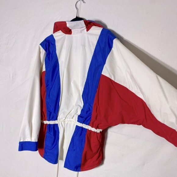 Vintage Red White Blue Long Windbreaker Jacket XL - Picture 11 of 14